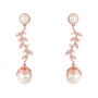 Baroque Pearl Trailing Flowers Plated Silver Earrings, thumbnail 5 of 7