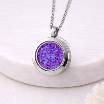 Stainless Steel Crushed Opal Living Locket, 5 of 10