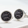 Personalised Date Black Car Speedometer Cufflinks, thumbnail 5 of 6