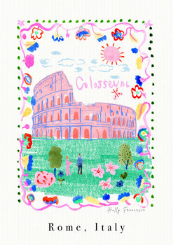 Rome Colosseum, Italy Italian Landmark Travel Print, 2 of 3
