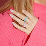 Enamel Flower Adjustable Ring, thumbnail 7 of 7