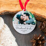 Personalised First Christmas As Husband To Be Engagement Bauble, thumbnail 7 of 8