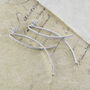 Curved Sterling Silver Two Way Ear Jacket Earrings, thumbnail 3 of 5
