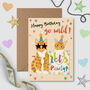 Monty And Rooster Go Wild Birthday Card, thumbnail 1 of 2