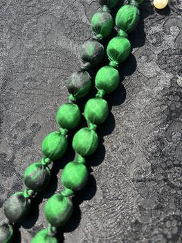 Hand Knotted Silk Bead Necklace Emerald Green, 5 of 5