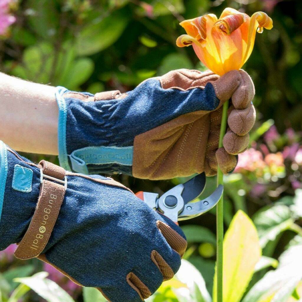 Men's Denim Gardening Gloves, 1 of 2