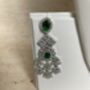 Emerald Green American Diamond Silver Set, thumbnail 8 of 10
