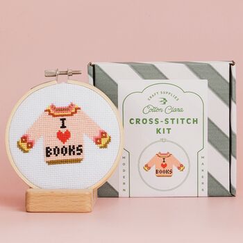 I Love Books Cross Stitch Kit, 3 of 3