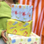 Green Postcard Pattern Gift Wrap, thumbnail 7 of 8