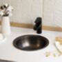Round Hammered Solid Copper Kitchen And Bathroom Sink – Drop In Or Undermount Model, thumbnail 5 of 5