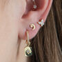 14 Carat Gold Moonlight, Solid Gold Labret Earring, thumbnail 2 of 5