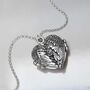 Sterling Silver Love Wings Locket Necklace, thumbnail 4 of 12