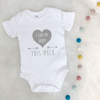 I Love You This Much Personalised Babygrow, 4 of 10