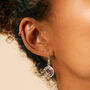Personalised Birthstone Infinity Silver Earrings, thumbnail 4 of 9