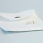 Sterling Silver Tulip Circle Stud Earrings, thumbnail 4 of 6