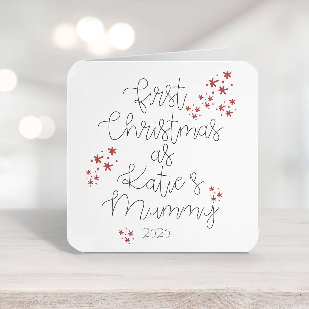 First Christmas As A Mummy Personalised Star Card By Parsy Card Co ...