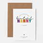 Personalised Best Nanny Birthday Card, thumbnail 2 of 2