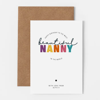 Personalised Best Nanny Birthday Card, 2 of 2
