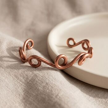 Handmade Twisted Copper Cuff Bracelet, 7 of 7