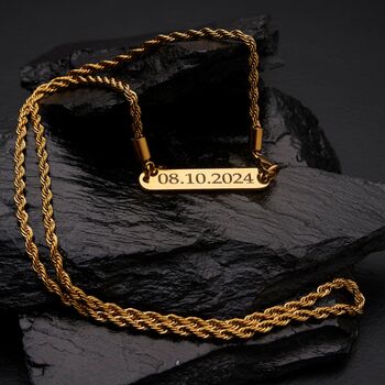 Gold 3mm Rope Necklace, 6 of 11