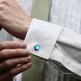 Square Blue Cufflinks, thumbnail 3 of 12