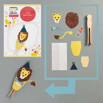 Make Your Own Lion Peg Doll Kit, 3 of 7