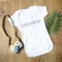 Personalised Baby Thoughts Cotton Babygrow, thumbnail 1 of 11