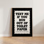 Text Me Funny Bathroom Wall Art Print, thumbnail 3 of 9