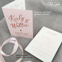 Rose Gold Floral Folding Wedding Invitation, thumbnail 3 of 6