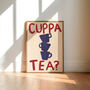 Cuppa Tea Unframed Hand Painted Art Print, thumbnail 1 of 4