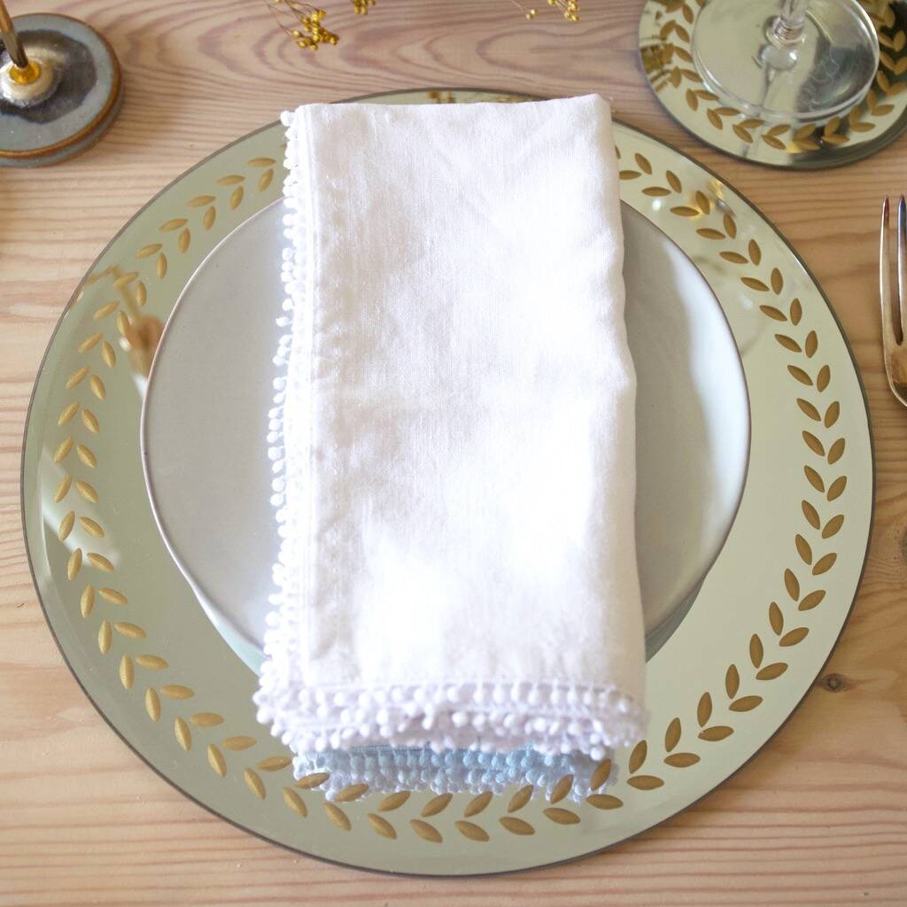 Glass Laurel Leaf Placemat By Lisa Angel