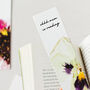 Leather Bookmark With Dried Pressed Flowers, thumbnail 1 of 8