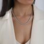 Sterling Silver Tennis Necklace And Bracelet Set 3mm, thumbnail 5 of 7
