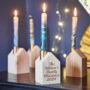 Wooden Christmas House Candle Holder, thumbnail 1 of 5