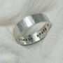 Men's Personalised Silver Textured Ring, thumbnail 7 of 11