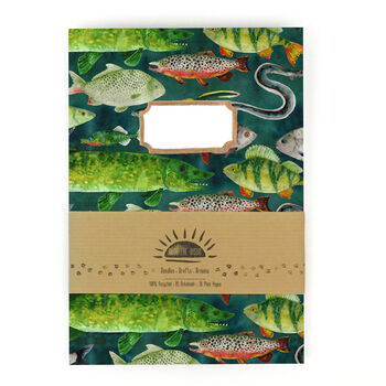 Flumens Freshwater Fish Print A5 Notebook, 5 of 9
