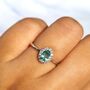 Natural Emerald Ring In Silver And Gold Vermeil Plated, thumbnail 2 of 12