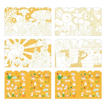 Kid's Easter Colouring Sticker Book With Crayons And Sweets, 5 of 12