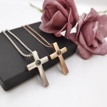 Personalised Projection Photo Jewellery Cross Pendant, 2 of 6