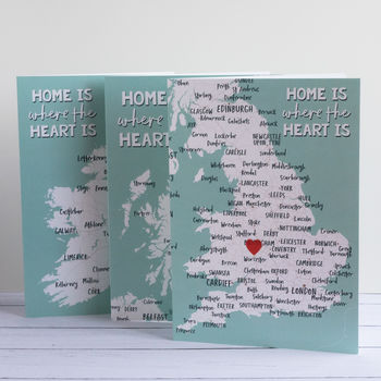 'Home Is Where The Heart Is' Frameable Greetings Card, 3 of 7