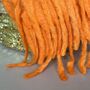 Super Soft Chunky Tassel Scarf In Orange, thumbnail 3 of 3