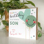 Smiley Balloon Birthday Son Card, thumbnail 2 of 3