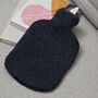 Merino Wool Boucle Hot Water Bottle, thumbnail 2 of 6