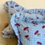 Cherry Print Gingham Cushion, thumbnail 2 of 4