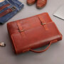 Men's Leather Rugged Satchel Bag Briefcase Gift, thumbnail 9 of 10