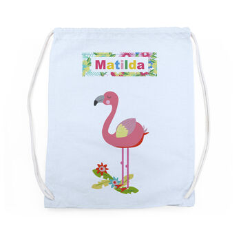 Personalised Flamingo Nursery Bag, 9 of 12