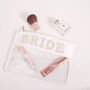 Personalised Clear Make Up Bags With Pearl Letters, thumbnail 4 of 12