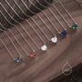 Aurora Ab Cz Heart Pendant Necklace, thumbnail 5 of 12