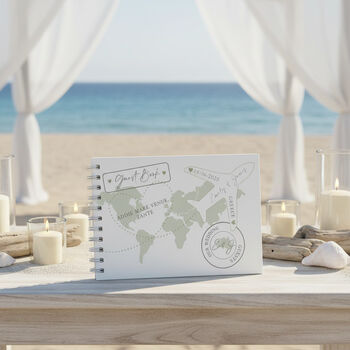 Personalised World Map Destination Wedding Card Post Box, 2 of 4