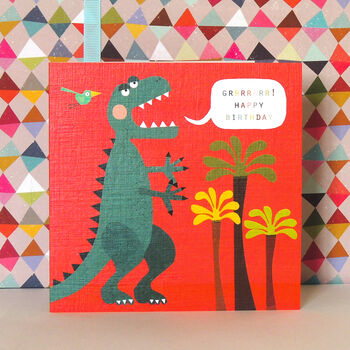 Happy Birthday T Rex Card, 3 of 5